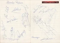 Bristol Rovers Football Club Multi Autograph Signed 1976