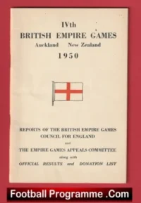 British Empire Games Athletics Programme Auckland New Zealand 1950