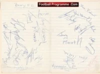 Bury Football Club Multi Autograph Signed 1976