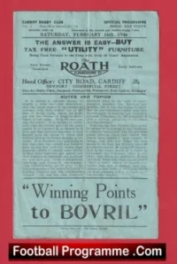 Cardiff Rugby v Newport 1946 – 1940s Rugby Programmes