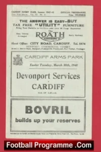 Cardiff Rugby v Newport 1948 – 1940s Rugby Programmes