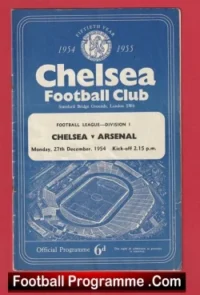 Chelsea v Arsenal 1954 – Chelsea League Champions Signed
