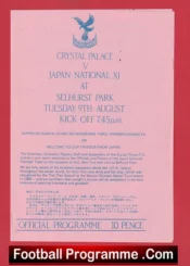 Crystal Palace v Japan 1983 – Japanese European Tour 83