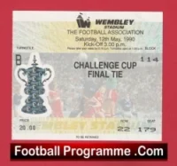 Crystal Palace v Manchester United 1990 League Cup Final Ticket