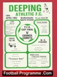Deeping Athletic v Council Comets 1983 – Cup Final