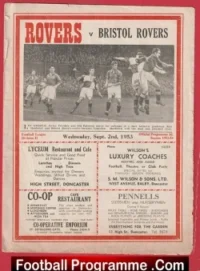 Doncaster Rovers v Bristol City 1953 – Plus Newspaper Article