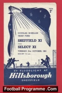 Douglas McMillan Fund Testimonial Benefit Sheffield XI 1961 Bobby Charlton