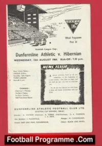 Dunfermline Athletic v Hibernian Hibs 1964 – Sir Alex Ferguson Player