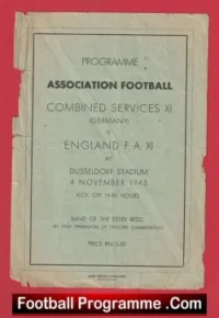 England FA v Combined Services 1945 – Dusseldorf Stadium Germany