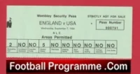England v America USA 1994 – Wembley Pass Ticket