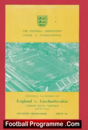 England v Czechoslovakia 1958 – U23 Norwich City Bobby Charlton