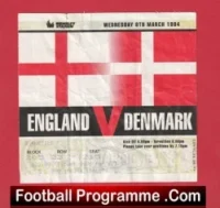 England v Denmark 1994 – Football Match Ticket Wembley