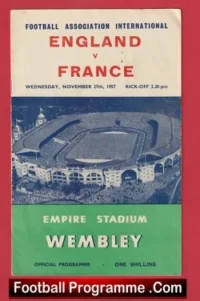 England v France 1957 – Duncan Edwards Last International Game