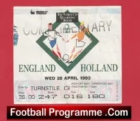 England v Holland 1993 – Football Match Ticket Wembley