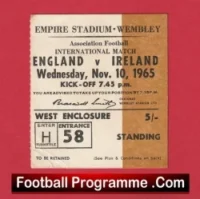 England v Ireland 1965 – Football Ticket