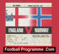 England v Norway 1994 – Football Match Ticket Wembley