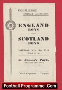 England v Scotland 1949 – Schoolboys Match Newcastle Viollett