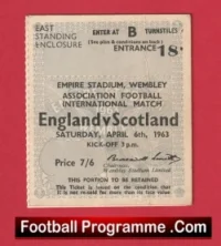 England v Scotland 1963 – Football Ticket