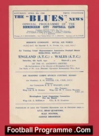 England v Wales 1950 – Army ATC at Birmingham City
