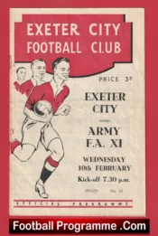 Exeter City v Army FA XI 1954