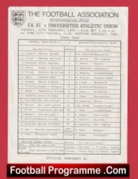 FA XI v Universities Athletic Union 1976 – Bobby Charlton
