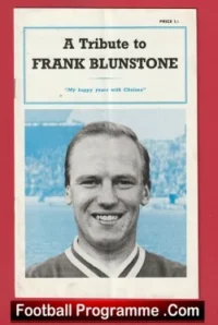 Frank Blunstone Tribute Programme Chelsea Football Club 1963