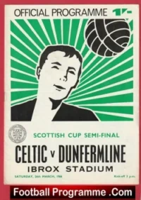 Glasgow Celtic v Dunfermline 1966 Scotland Semi Final Alex Ferguson
