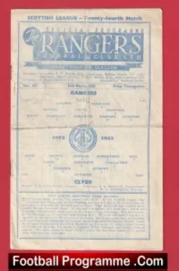 Glasgow Rangers v Clyde 1955 – Scotland