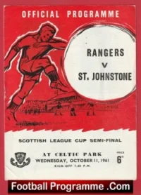 Glasgow Rangers v St Johnstone 1961 Scottish Cup Semi Final