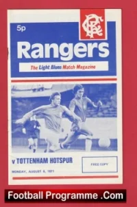 Glasgow Rangers v Tottenham 1971 – Friendly Match