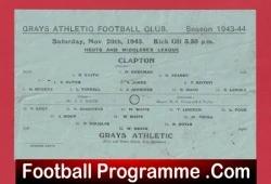 Grays Athletic v Clapton 1943 - Herts Middlesex 1940s - football programme