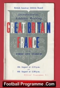 Great Britain v France 1951 – Athletics Programme + Tickets