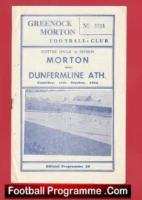 Greenock Morton v Dunfermline Athletic 1964 – Alex Ferguson Player