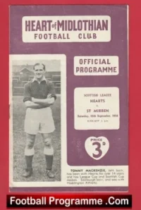 Heart Of Midlothian v St Mirren 1956