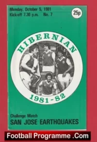 Hibernian Hibs v San Jose 1981 – George Best