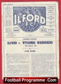 Ilford v Wycombe Wanderers 1954