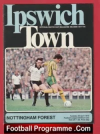Ipswich Town v Nottingham Forest 1978