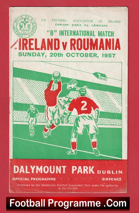 Ireland v Romania 1957 - 1950s - Image 2