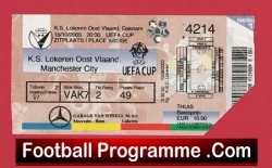 KS Lokern Oost Vlaand v Manchester City 2003 - Football Ticket - football memorabilia