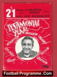Les Bardsley Testimonial Benefit Game Brochure Bristol City