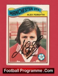 Manchester United Alex Forsyth Autograph Signed Football Card Man Utd