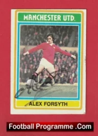 Manchester United Alex Forsyth Autograph Signed Football Card Man Utd