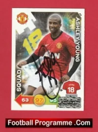 Manchester United Ashley Young Autographed Signed Football Card Man Utd