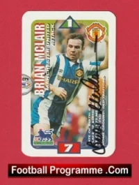 Manchester United Brian McClair Man Utd Signed Football Card Autograph