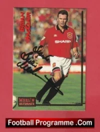 Manchester United Brian McClair Man Utd Signed Football Card Autographed