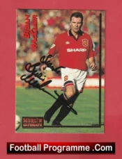 Manchester United Brian McClair Man Utd Signed Football Card Autographed