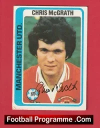 Manchester United Chris McGrath Autographed Signed Football Card Man Utd