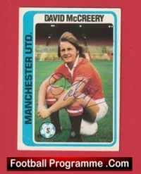 Manchester United David McCreery Autograph Signed Football Card Man Utd