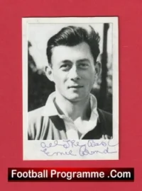Manchester United Ernie Bond Autograph Signed Picture 1950s