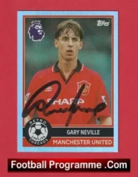Manchester United Gary Neville Autographed Signed Football Card Man Utd